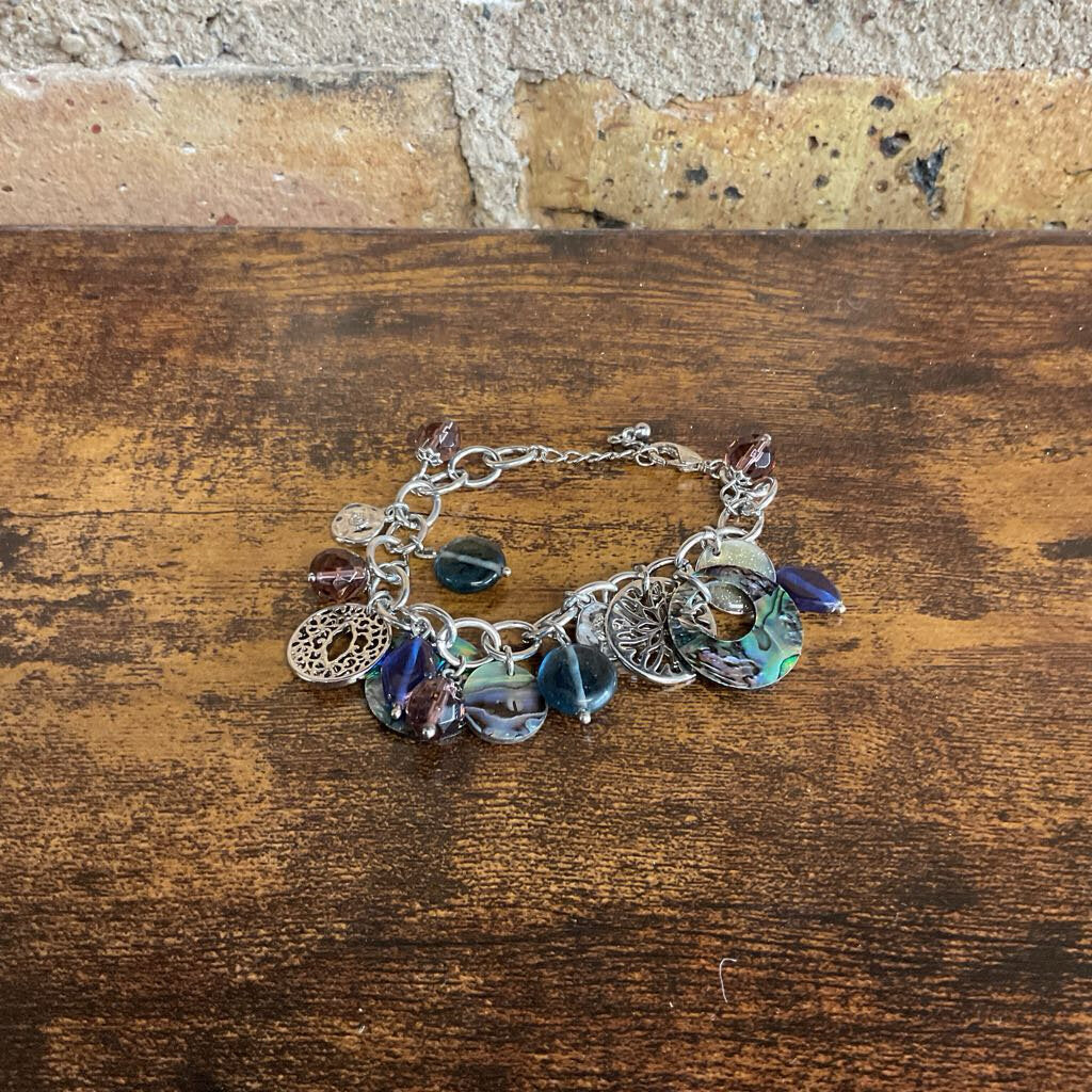 Necklace/Bracelet Set Beads Abalone Charms