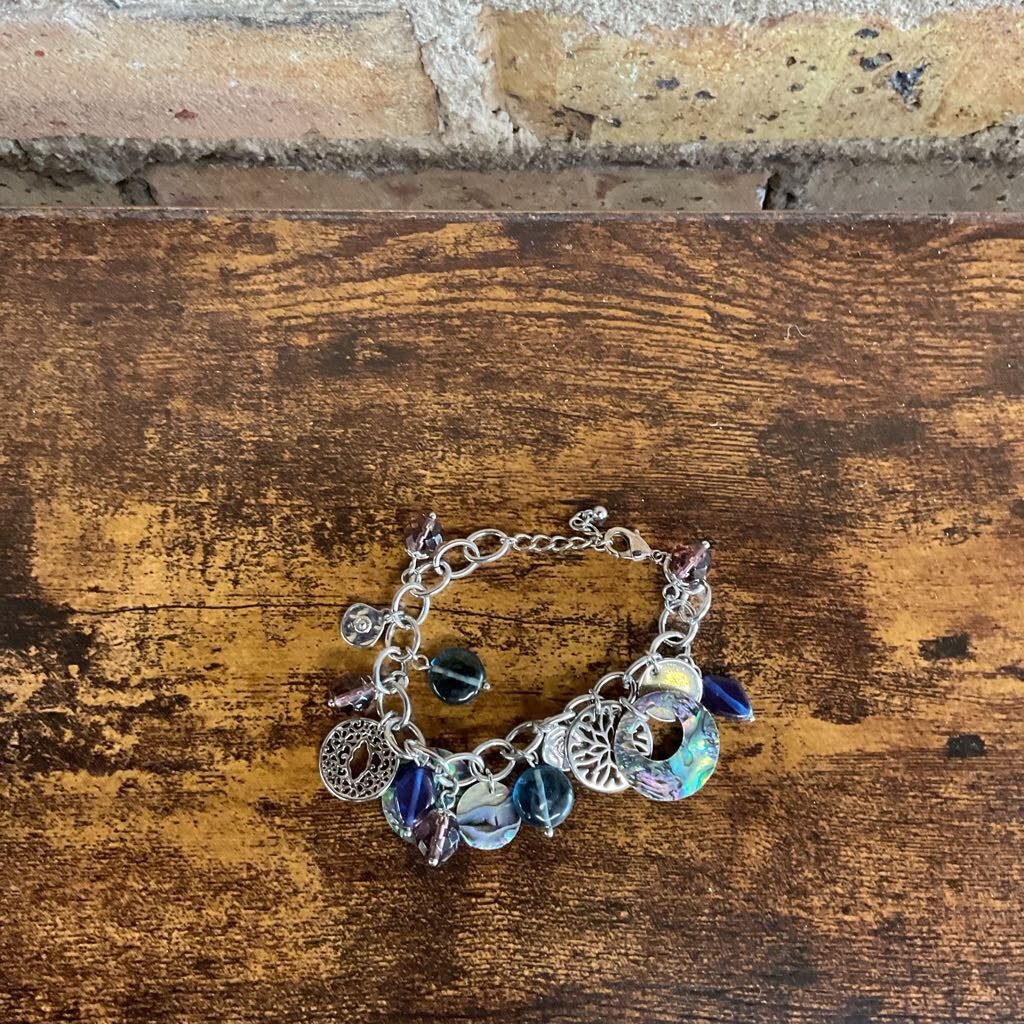 Necklace/Bracelet Set Beads Abalone Charms