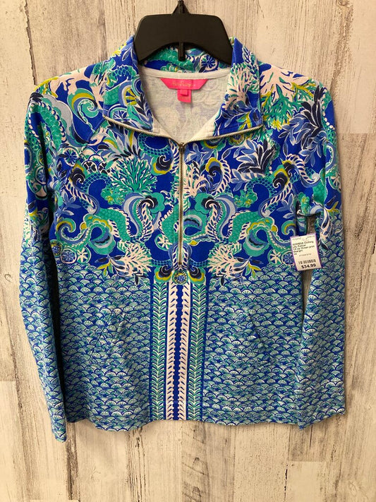 1/4 zip Ocean print