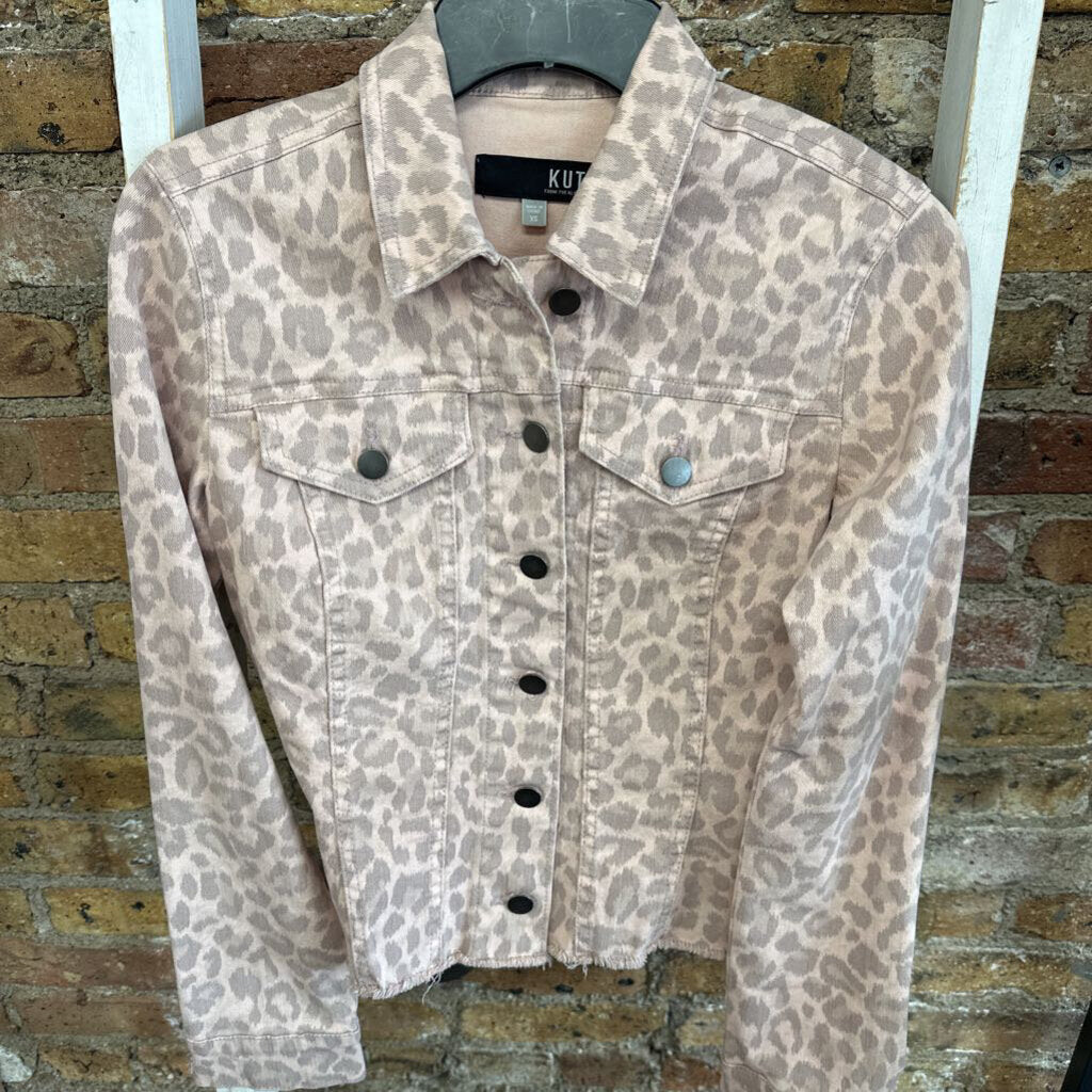 Jacket Denim Leopard Print