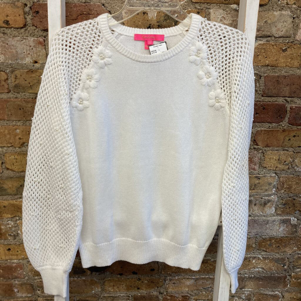 Sweater Crochet/Embellished Sleeves