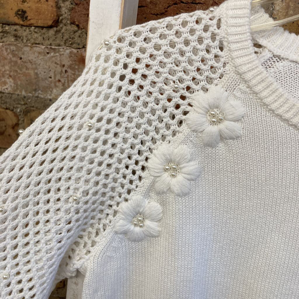 Sweater Crochet/Embellished Sleeves