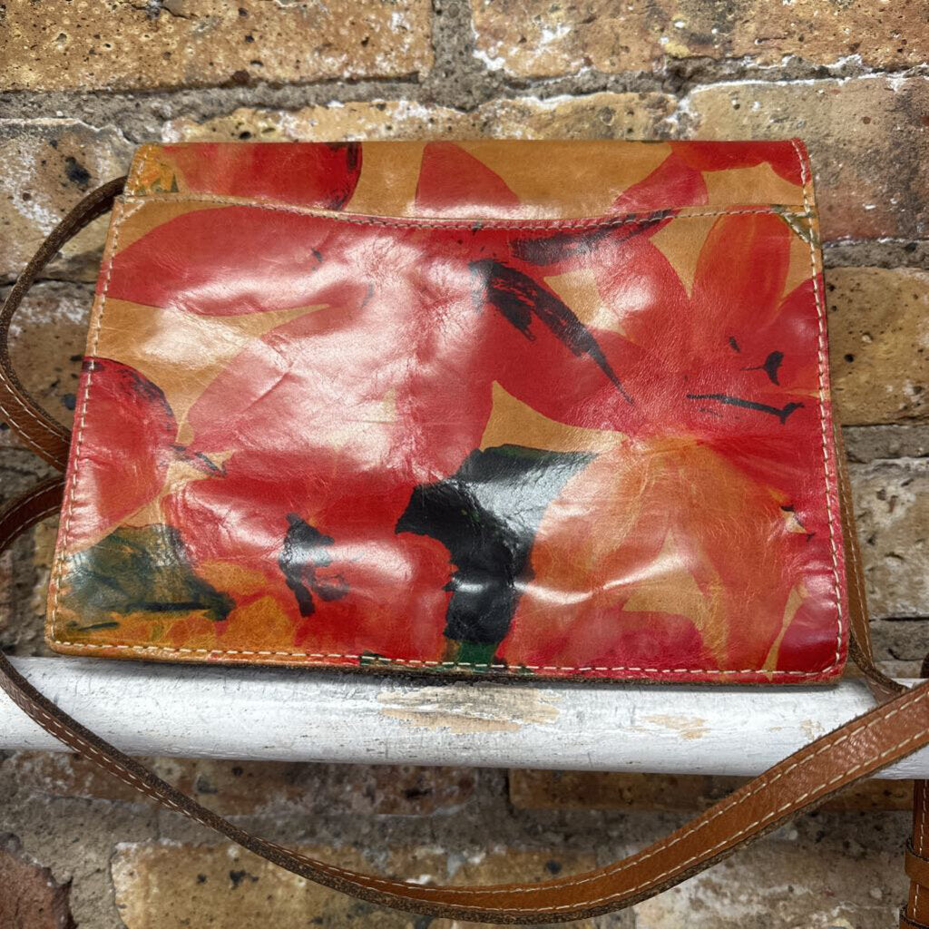 Crossbody Floral Leather