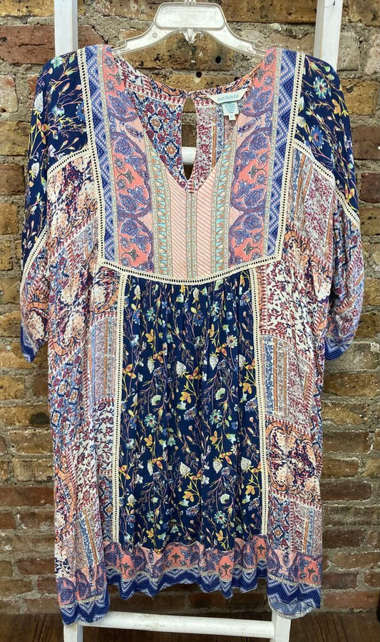 Patchwork Vneck Dress