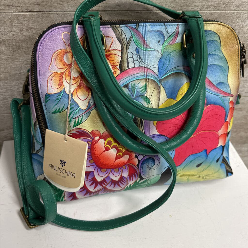 NWT Floral Bag Leather