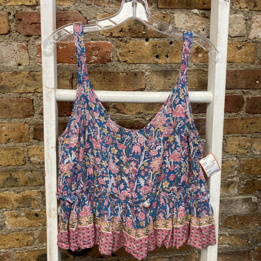 Cropped Tank Top Floral