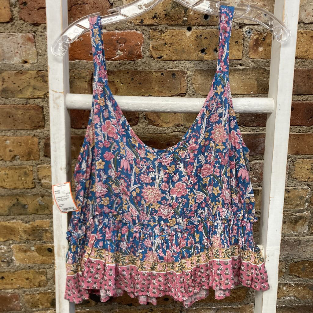 Cropped Tank Top Floral