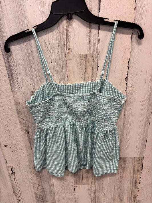 Tank top smocked plaid