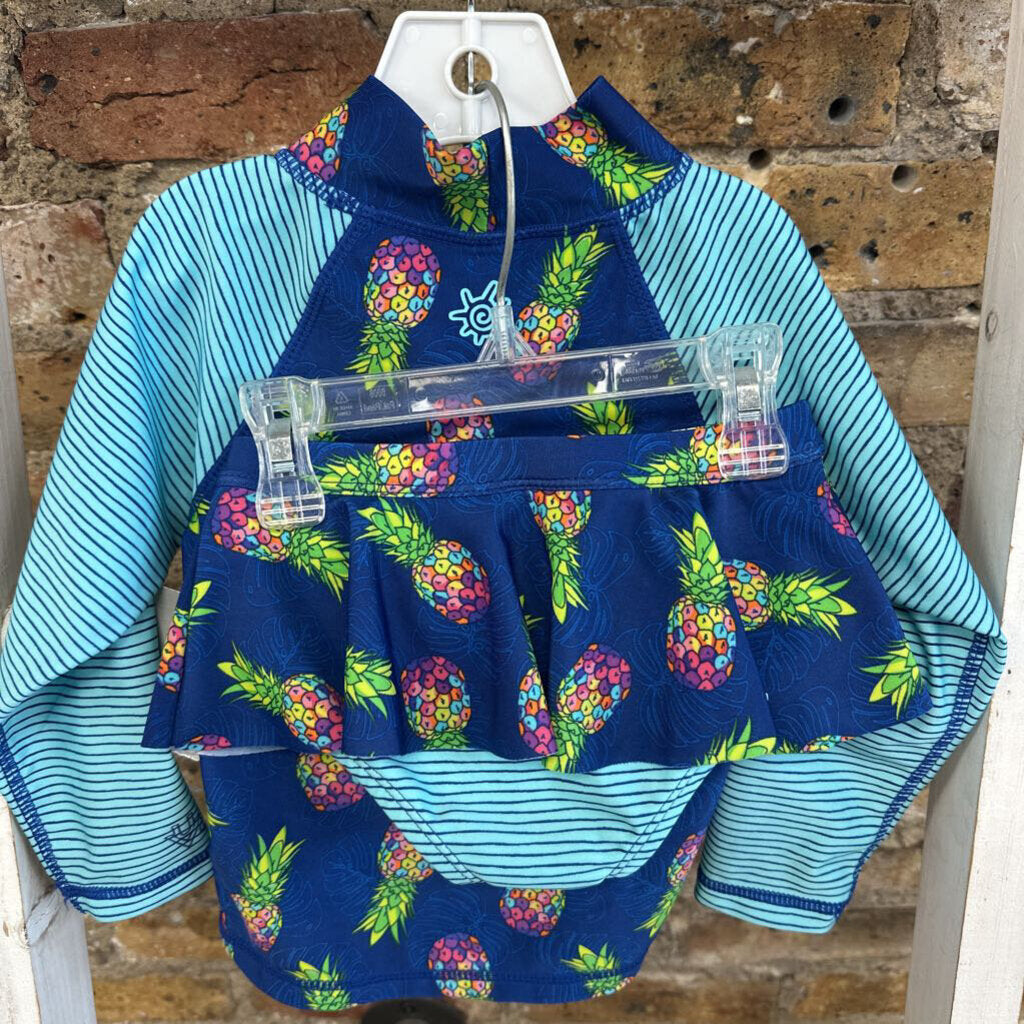 3Pc Swim Set Pineapples