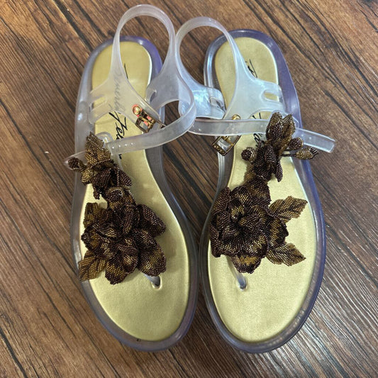 Sandals Floral Beaded Jelly