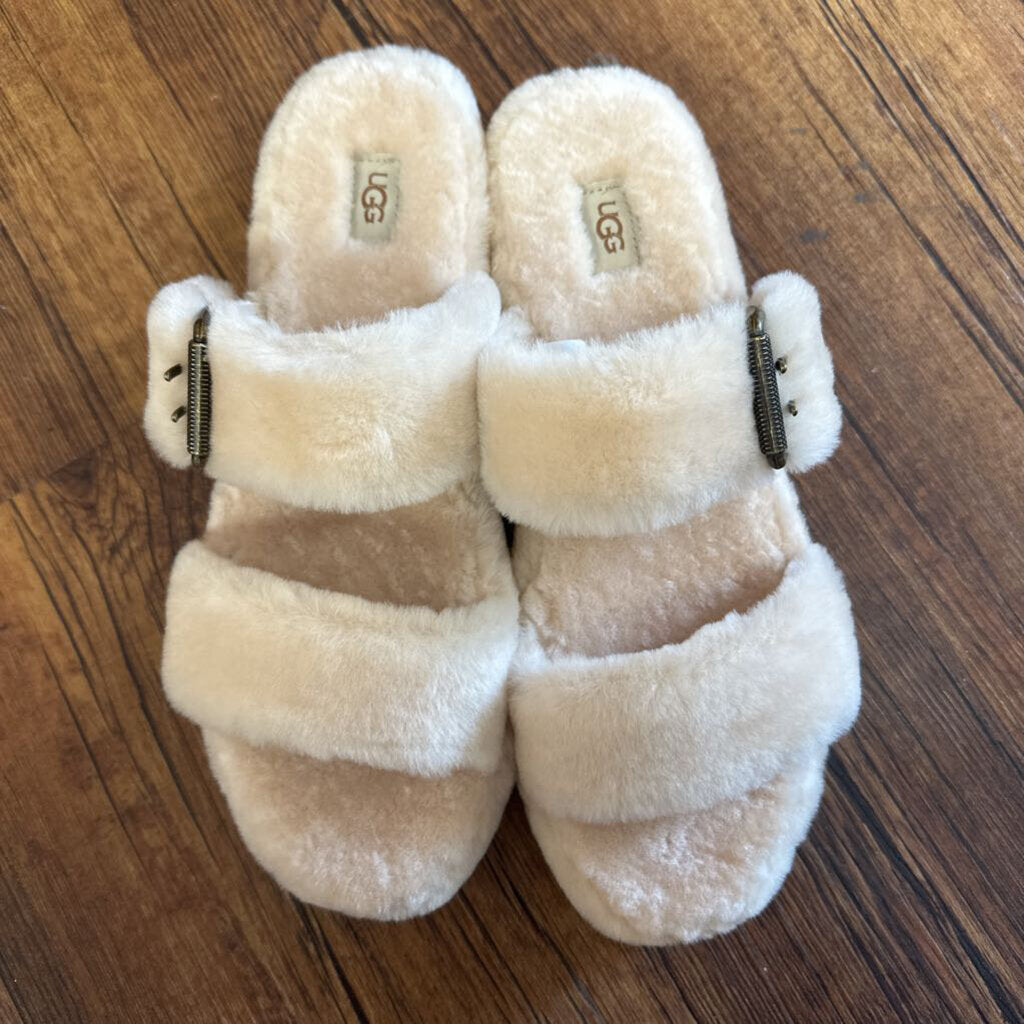 Sandals Slide Double Strap Sheepskin