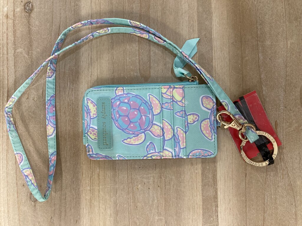 ID Lanyard Wallet Sea Turtle Print