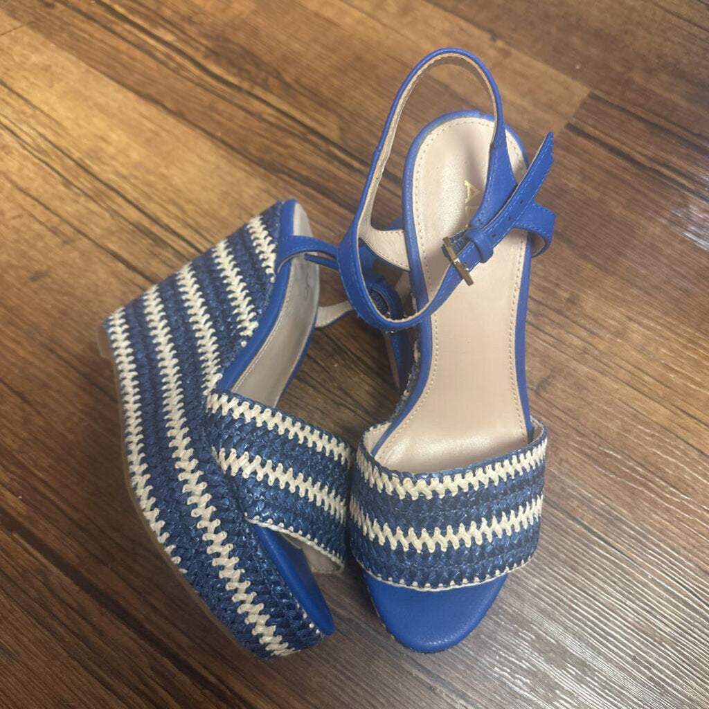 Sandals Wedge Woven Straw